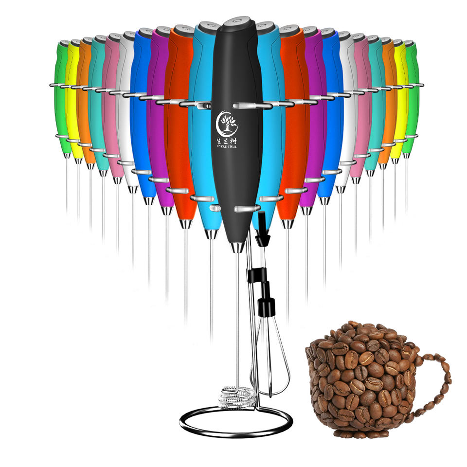 New Kitchenware Drink Blender Coffee Shake Mixer Automatic Cream Whipper Multi Colour Mini Milk Frother Electric Egg Beater